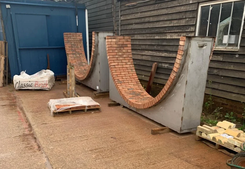 brick arch lintels prepared for delivery to site