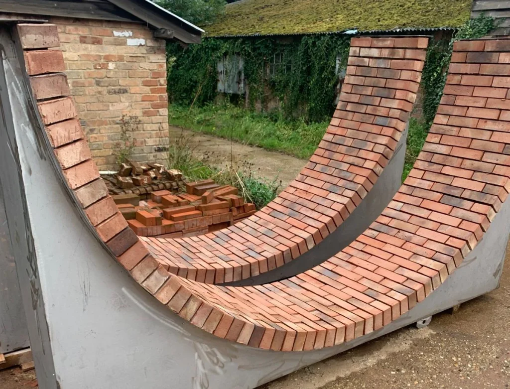 close up of brick arch lintels